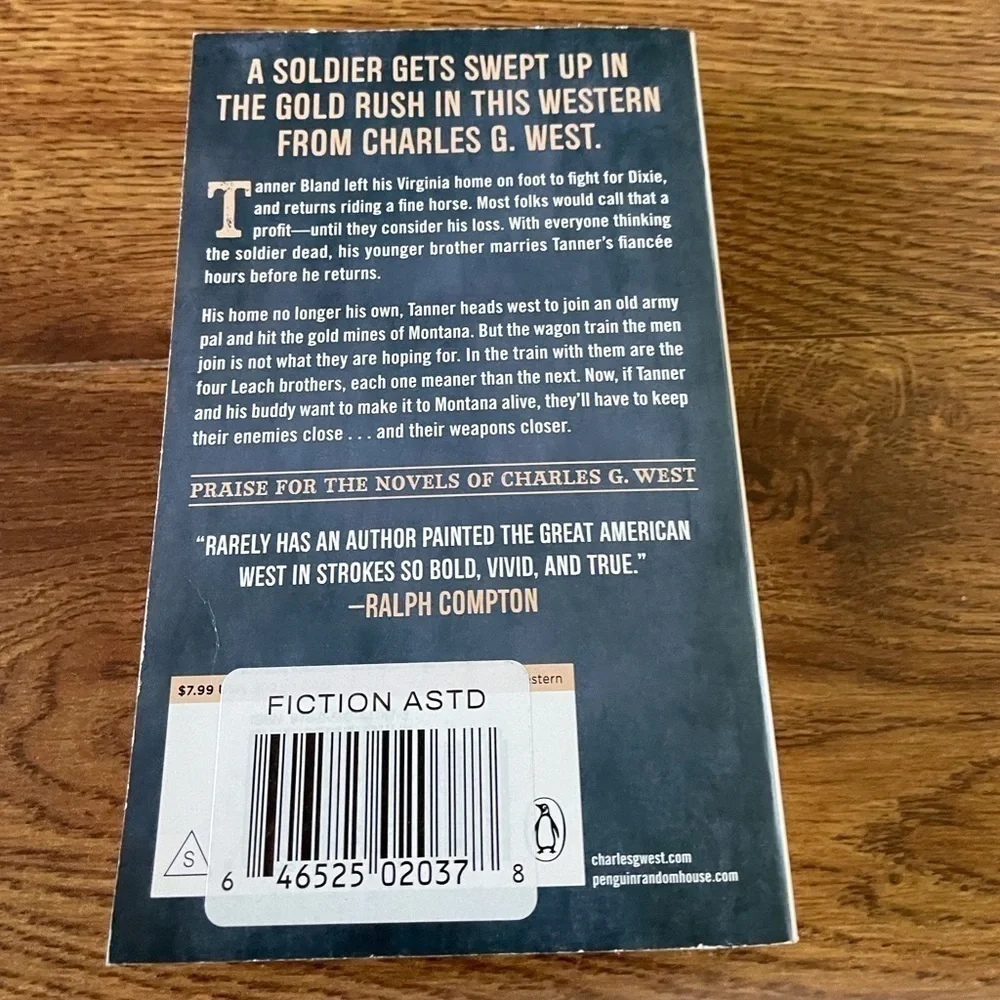 Tanner’s Law By: Charles G. West paperback book